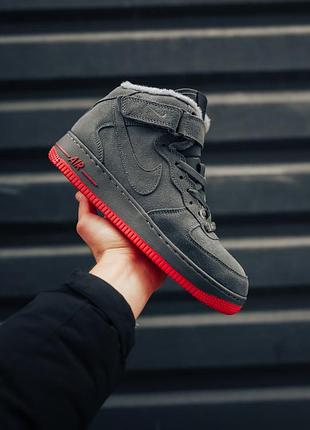 Nike air high grey winter зимові кросівки найк