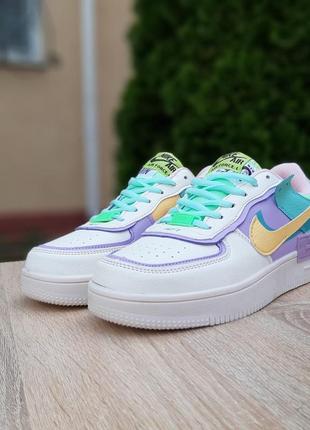 Nike air force 1 белые с сиреневым