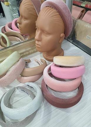 Бархатный обьемный обруч,ободок обьемный