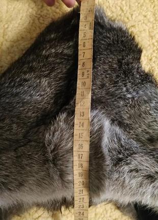 Шапка детская или женская мех кролик натуральный серый7 фото