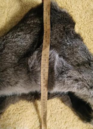 Шапка детская или женская мех кролик натуральный серый8 фото