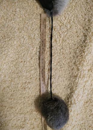 Шапка детская или женская мех кролик натуральный серый9 фото