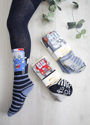 Колготки "машинка-смайл" для мальчика  arti