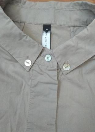 Дизайнерская бежевая рубашка без рукавов блуза без рукавов из хлопка от ania schierholt