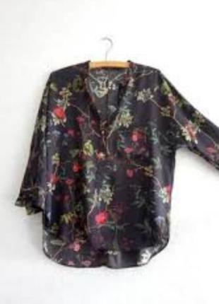 Блузка в цветочный принт zara1 фото