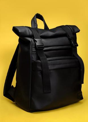 В наличии мужской молодежный стильный черный рюкзак roll top для ноутбука/а45 фото