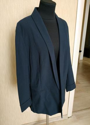Стильный синий пиджак m&s,жакет,накидка р.48-505 фото