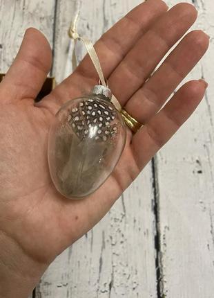 Пасхальный декор ничечье яйца стеклянные подвески перьев игрушки melinera