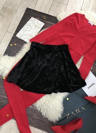 Спідниця оксамитова кльош велюрова