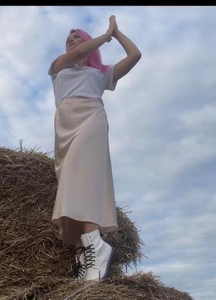 Шелковая юбка миди2 фото