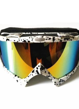 Лыжная маска женская мужская горнолыжные очки мото вело маска4 фото