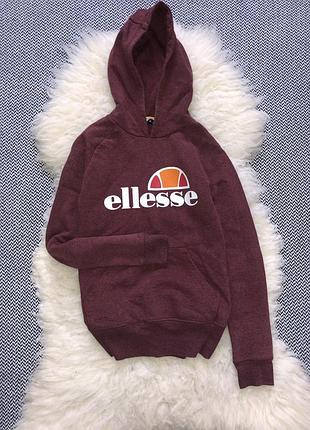 Утеплене худі ellesse оригінал кофта принт лого фліс