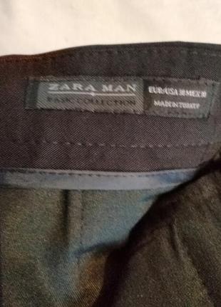Темно-синие штаны от zara men.10 фото