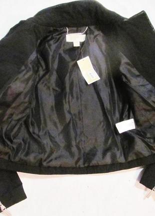 Куртка "мото" michael kors, косуха ,стеганая ,с кожаной отделкой размер l7 фото