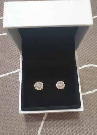 Серьги пусеты гвоздики жемчужинки