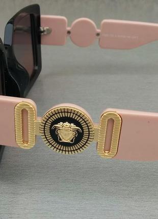 Versace женские солнцезащитные очки черные с розовыми дужкамм с к4 фото