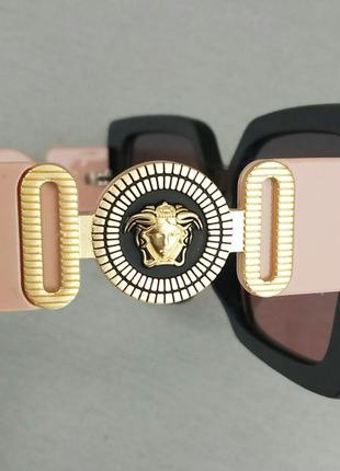 Versace женские солнцезащитные очки черные с розовыми дужкамм с к8 фото