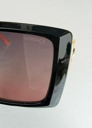 Versace женские солнцезащитные очки черные с розовыми дужкамм с к9 фото