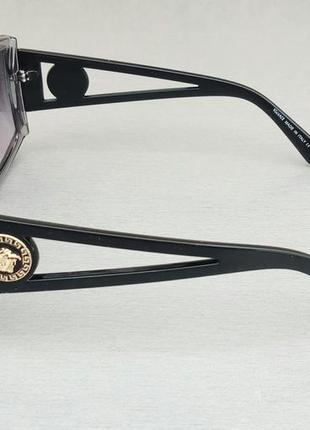 Versace очки женские солнцезащитные серые с черными дужками3 фото