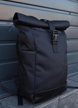 Міцний тактичний рюкзак роллтоп ролоп еко-шкіра відділення під ноутбук додаткові кишені екршкіра