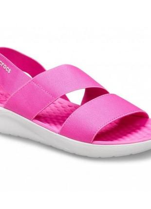 Оригинал, сандалии crocs literide stretch sandal pink, крокс3 фото