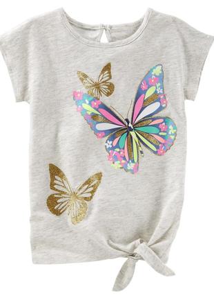 Стильна футболка з зав'язкою на поясі метелики картерс carters