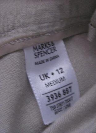 Легкі лляні жіночі штани штани marks & spencer р. 46-485 фото