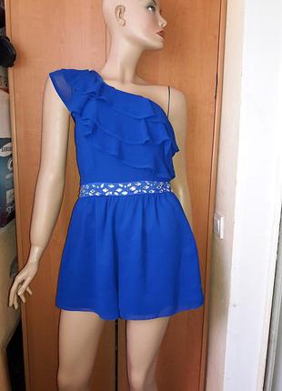 Ромпер с воланами в камнях размер  10