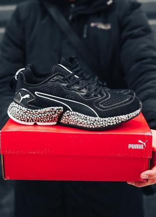 Puma black, круті кросівки пума чорні5 фото