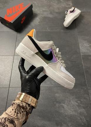 Женские кроссовки nike air force 1 grey black 36-37-38-39-40