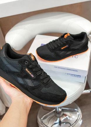 Чоловічі кросівки reebok classic black/orange