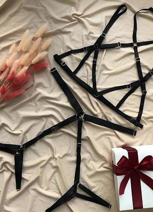 Портупея, контурное белье, нижнее белье, чокер, гартеры, стрепы