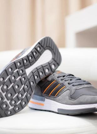 Adidas zx 500 grey/orange🆕шикарні кросівки адідас🆕 купити накладений платіж4 фото