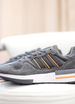 Adidas zx 500 grey/orange🆕шикарні кросівки адідас🆕 купити накладений платіж2 фото