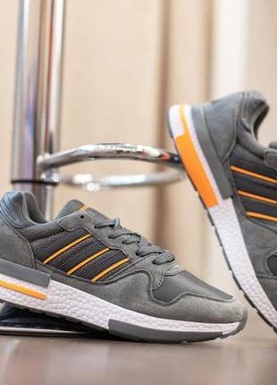 Adidas zx 500 grey/orange🆕шикарні кросівки адідас🆕 купити накладений платіж10 фото