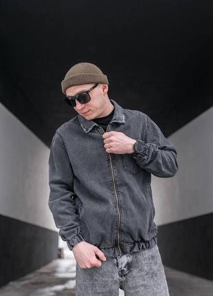 Мужской джинсовый темно-серые бомбер🆕премиум качество🆕с карманами🆕чоловіча куртка1 фото