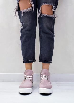 Женские замшевые ботинки, разные цвета7 фото