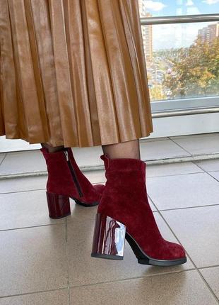 Женские замшевые ботинки, разные цвета4 фото