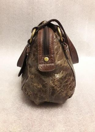 Женская  сумка fossil vintage brown leather5 фото