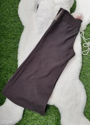 Юбка-шорты кюлоты укорочены бриджи расклещенные брюки с кружевом твидовые7 фото