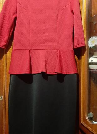 Платье бордово-чёрное2 фото