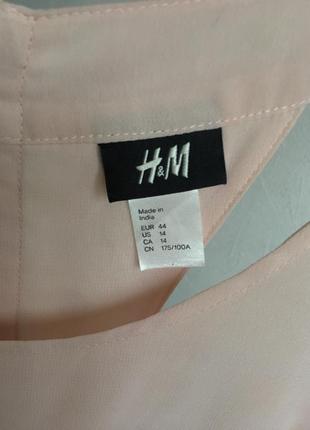 Летнее розовое шифоновое платье h&m размер l/xl6 фото