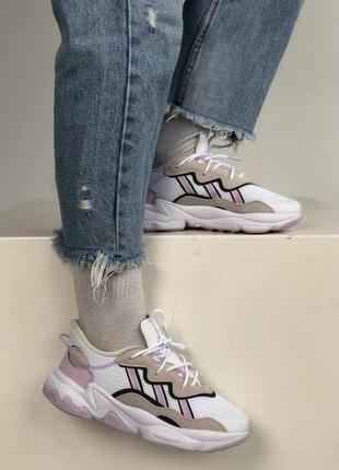 Adidas ozweego white/purple🆕 шикарные кроссовки адидас🆕купить наложенный платёж