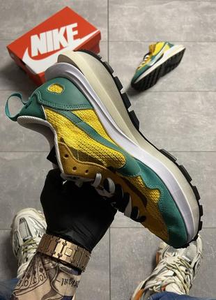 Мужские кроссовки nike x sacai vaporwaffle green yellow.41-423 фото