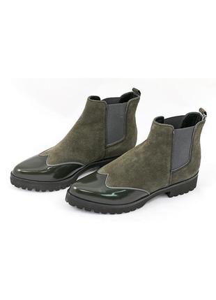 Стильные ботинки- челси geox respira из натуральной кожи замши р. 36; 37,5; 38,53 фото