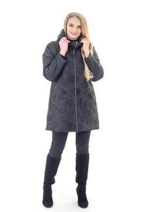 Куртка демисезонная комбинированая с шерстью  размеры 48- 62.5 фото