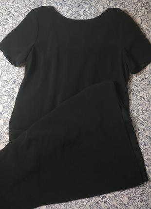 Платье с красивой спинкой чёрное1 фото