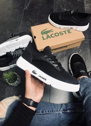 🐊🐊🐊мужские кроссовки🐊🐊🐊 лакоста. чоловічі кросівки чорні. літні кросівки лакост 3