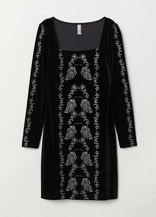 Оксамитове плаття h&m