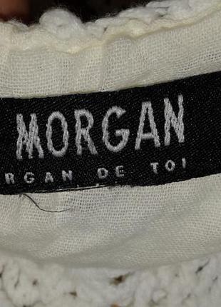 Бомбезная ажурная хлопок блуза топик от morgan s (36)р.2 фото